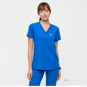 FIGS Royal Blue XS/XS Petite Jogger Set Like New Gently Worn